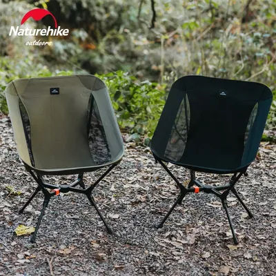 Naturehike YL01 Camping Chair Automatic Opening Bracket Moon Chair Load-bearing 200KG Fishing Beach Chair Hiking Traveling