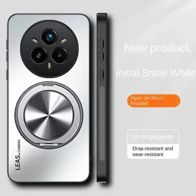 For Realme 14 Pro Plus Case Luxury AG Matte Bracket Magnetic Suction Back Cover For Realme 14 Pro+