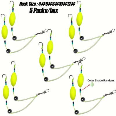TEMU Takbas 5packs Reverse Off-bottom Rig Set: Ideal For European Carp Fishing, Bypass Weeds, Stones &