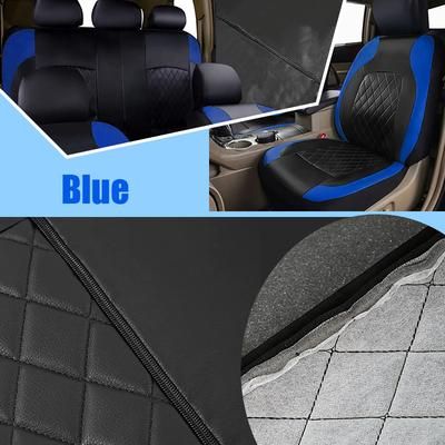 TEMU For Qashqai 2008-2015 Leather Car Seat Covers, -resistant, Front & Rear Seat Protectors, Breathable, Non-textile Material, No Filler