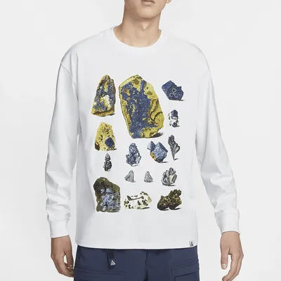 Nike Official Genuine 2024 New Men's Fashion Print Breathable Long Sleeve T-Shirt FZ6701-121
