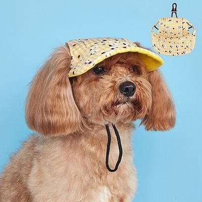 Cappellino da baseball per cani, cappellino da spiaggia estivo per cani e gatti, con visiera, fori per le orecchie, copricapo regolabile per cuccioli