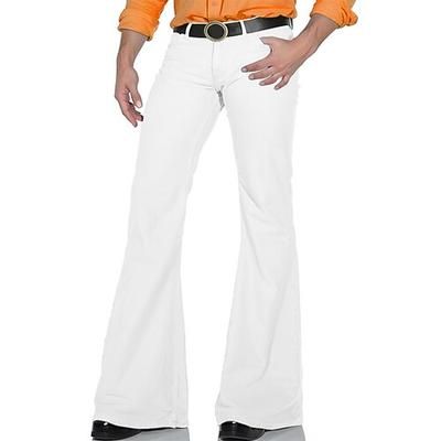 Retrò Vintage Anni '70 Fantastico Pantaloni a zampa d'elefante Pantaloni a zampa Hippie Disco A vita medio-alta Tinta unica Costume Per uomo Halloween Carnevale Festival Musicale Festa a tema retrò