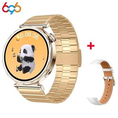 Smartwatch S6mini da 1,32 con display AMOLED da donna, fitness tracker con chiamate Bluetooth, monitoraggio del sonno, sblocco NFC, promemoria ciclo mestruale, modalità sport, impermeabile IP67, compatibile con Android e iOS.