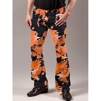 Retrò Vintage Anni '70 Fantastico Pantaloni a zampa d'elefante Pantaloni a zampa Disco A vita medio-alta Psichedelico Costume Per uomo Halloween Carnevale Vacanza Festival Musicale Festival Adulti