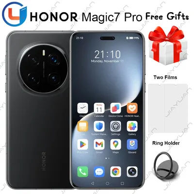 2024 Original Honor Magic 7 Pro 5G Mobile Phone 6.8" OLED 120Hz Screen Snapdragon 8 Elite Camera 200MP Google Play Smartphone