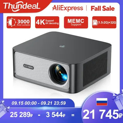 ThundeaL 3000Ansi 4K Full HD Projector TD98Pro 2G 32G Home Theater WiFi Android Portable Samrt TV Cinema TD98 Pro Beam Projector
