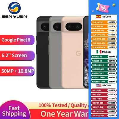 Google Pixel 8 Pixel8 5G 6.2" OLED 8GB RAM 128/256GB ROM NFC Google Tensor G3 Octa Core Android Smartphone Original pixel 8