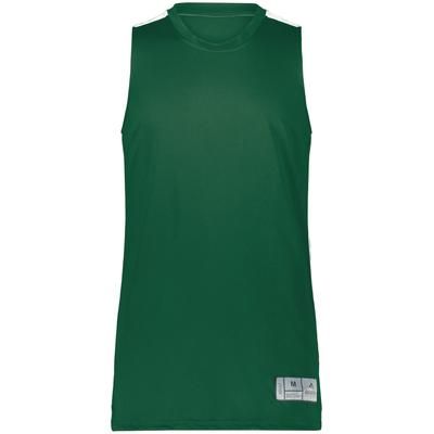 Augusta Sportswear 6928 Athletic Youth Swish Reversible Basketball Jersey T-Shirt in Dark Green/White size Small | Polyester