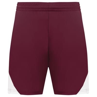 Augusta Sportswear 1736 Step-Back Modern Fit Basketball Shorts in Maroon/White size Large | Polyester