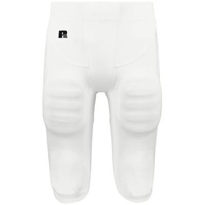 Russell Athletic R26XPM Beltless Football Pant in White size Small | Nylon/Spandex Blend