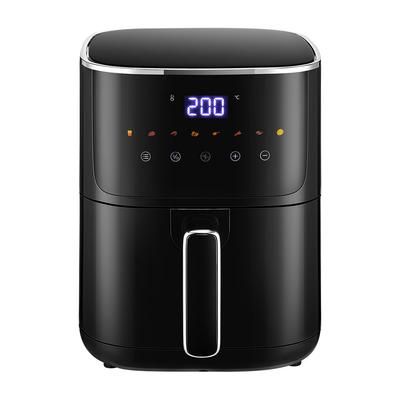 TEMU 5.5l Air Fryer 1400w- Black-auto Shut-off & Memory Function-80- Temp, Low-oil Cooking -, Basket, A Weekday Dinner Or Weekend , Fryer Can Easily Cooking Needs.