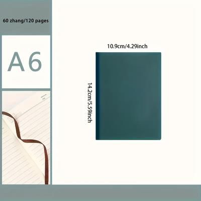 TEMU A5/a6-60 /120 Pages Vintage Premium Notebook, A5-180 /360 Pages With 3 Stickers, Suitable For A5 Minimalist Books For College, Super Thick Business Notebooks And School, Teacher Supplies