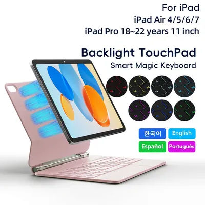 Magic Keyboard for iPad Air 4 Air 5 Air 6 Air 7 11 inch case for iPad Pro 11 inch 2018-2022 Generation Cover Smart Cover
