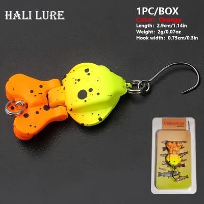 TEMU A Single Independently Packaged Micro Stream Small Double-jointed Lure, Featuring 2 Beads Inside, Swaying , Mini Stream Fishing With Small Hooks.