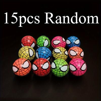 TEMU 10/15/20pcs/set -man Colors -man Rubber Bouncy Ball Bouncing Ball Outdoor Toy Bouncing Ball Birthday Party Gift Reward