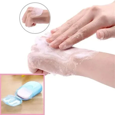 Portable Soap Paper Disposable Travel Camping Mini Cleaning Soaps for Washing Cleaning Hand for Outdoor Hiking Outdoor Supplies