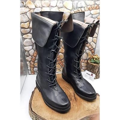 Medievale Rinascimento Scarpe Stivali al ginocchio Stivali jazz piatti Pirata Vichingo Crociato Costume Per uomo Celtico Costumi da pirata Halloween Mascherata Performance Festa Sera LARP Adulti