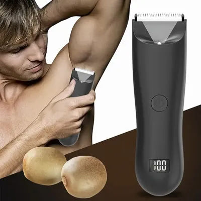 Trimmer Beard For Man Shaver Razor Beard Shaper Armpit Chest Hair Trimmers Profession Barber LED Display Re-Battery Hair Removal