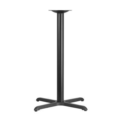 MoTak M153 Black Powder Coated Cast Iron Table Base - 42"H Bar Height, For 24-36" Round/Square Table Tops