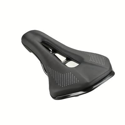 TEMU Road Bike Seat - Perforated , Lightweight Unisex Adult Bicycle Seat For Mountain & Road Biking, Sleek Bicycle | Cutout , Mountain Bike Gear