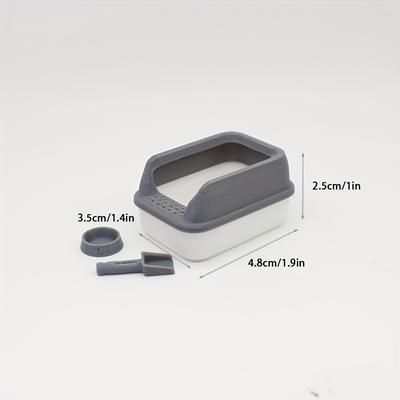 TEMU 1set 1:12 Diy Dollhouse Ob11 Realistic Cat Litter Box Mini Model - Bdj Photography Scene Decoration Props - Micro Creative Toy - Collection Gift