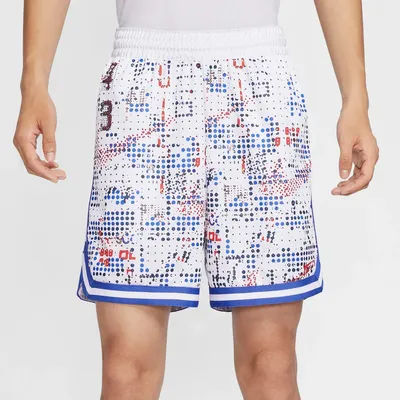 Nike Official Genuine Summer New Men's Fashion Print Basketball Training Shorts FZ0686-100