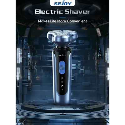 SEJOY 3 In 1 Man Shaver Electric Razor Rechargeable Triple Blade Trimmer Beard Floating Head Waterproof Hair Shaving Machine