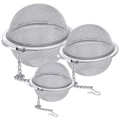 Set da 3 pezzi in acciaio inossidabile, infusore per tè a maglie extra fini, per tè in foglie, colini da tè, infusore per tè, filtro per tè, spezie ed erbe aromatiche.