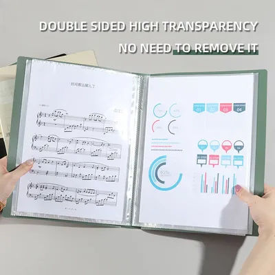 A4 Multi-Pocket Folder (20/30/40/60 Sheets) - Organizer Binder with Dividers, Sheet Music Holder & Insert Pockets