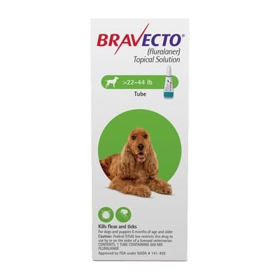 Bravecto Topico per cani di taglia media (22 - 44 Lbs) Verde 3 Dosi