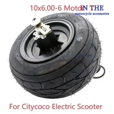 10x6.00-6 48V 1000W Original Motor for Citycoco Electric Scooter Hub Wheel Thickened Anti-skid Tubeless Tire Accessory