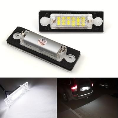 TEMU 2pcs Led License Plate Lights For Vw B5.5 B6, Mk5, Mk1, Caddy Mk3, Mk5 – 6000k White Light, Canbus , Easy Installation, Built-in Resistors, Replacement