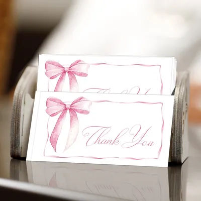 50pc Thank You Cards For Order And Gift Packaging Blank Note Commercial Decoration Label Thank You Small Business Card Supplies