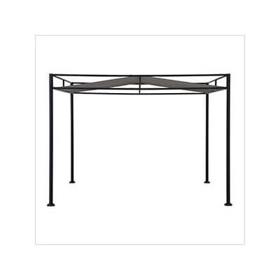Sunjoy Group 10 x 10 Metal Pergola with Black Sling Fabric Canopy