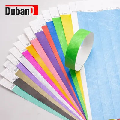 200 sets of colored Tyvek paper wristbands with and without codes, party swimming tickets, bar identification ID wristbands