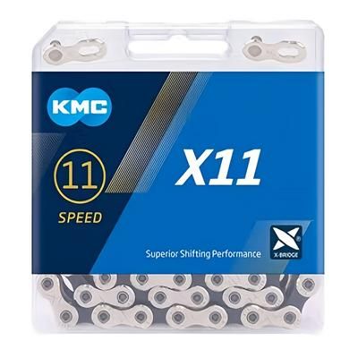 TEMU Kmc 8/9/10/11-speed Bicycle Chain For Mountain, Road, Fixed Gear & Bikes - Durable Steel With Blue & Yellow Accents, Durability & Performance, Mountain Bike Accessories, Construction