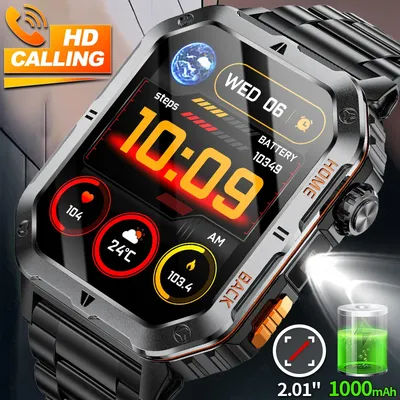 LIGE 1000 mAh montre intelligente 2.01 pouces écran Bluetooth appel Assistant vocal montre Sport Fitness 3ATM étanche Smartwatch pour hommes