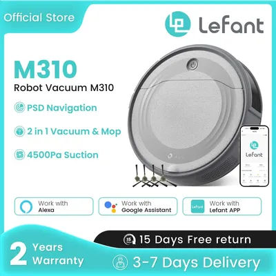 LEFANT – aspirateur Robot M310, aspiration 4500Pa, 180 Minutes, évite de précision des Obstacles,
