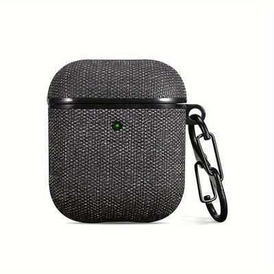TEMU Stylish And Minimalist Fabric-patterned Wireless Earphone Protective Case Made Of Tpu, Shockproof, In Sizes And Colors, Compatible With For Airpods 1/2/3/4/pro/pro 2 Generations.