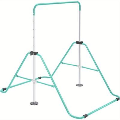 TEMU Adjustable Height Gymnastics Bar For Home Gym - Metal Training Equipment In Purple, Green, - Indoor & Outdoor Use With Door-mounted Design For Stability And Space-saving Storage, Gym Accessories