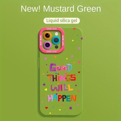 TEMU Cartoon Cute Letter Angel Phone Case, For Iphone 15 Pro Phone Case Male And Female Mobile Phone Case 14pro/ 13pro /12pro/12, Anti-drop Shell Anti-scratch Mobile Phone Case