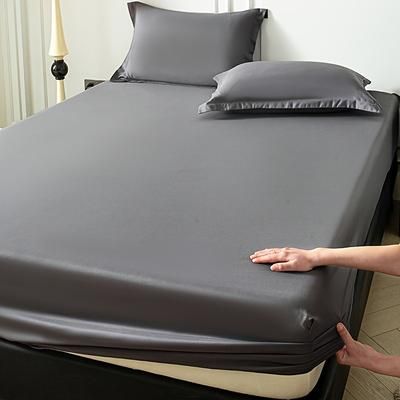 TEMU Soft And Breathable Microfiber Bedding - Dark Blue, Machine Washable, With A Cozy Solid