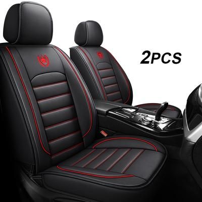 TEMU Yangzhang Two-seater Car Seat Cushion New Full-seat Two-seater Universal Four- Leather Comfortable Front Driver And Passenger Seat Cover