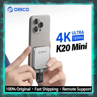 ORICO K20 Mini Magnetic External SSD 500GB/1TB USB-C Portable Solid State Drive Ultra-Fast 2000MB/s High-Speed MagSafe SSD