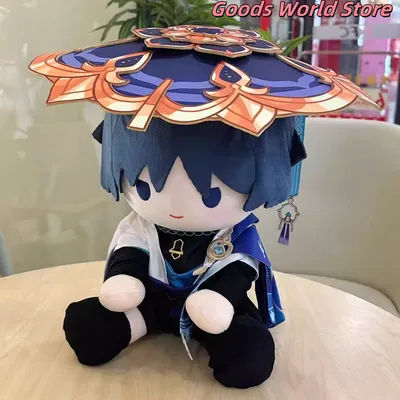 In stock Wanderer Scaramouche Pillow 40cm Sitting posture Model ornament mIHOYO Genshin Impact Cosplay Costume Halloween Gift