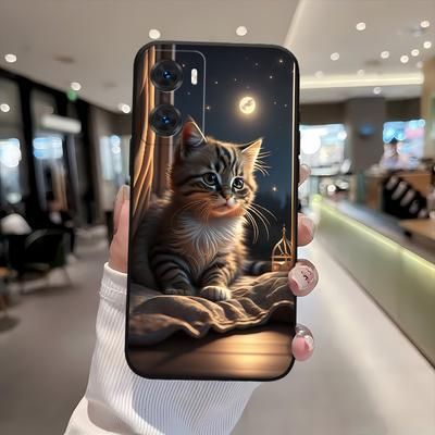 TEMU Mobile Phone Case For Oppo A15 A15s A16 A17 A38 A57 2022 A57s A58 A74 A78 A79 A98 5g Soft Black Matte Protective Case Fashion Printing Couple Holiday Gift - O0497