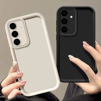 Candy Color Phone Case For Samsung S25 S24 S23 S22 Ultra Plus S21 S24 FE A55 A34 A15 A35 A52 A53 A54 A16 5G Soft Silicone Cover