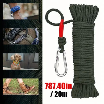 Ligne de séchage corde en Nylon vert foncé 20.0 mètres-perfait pour le Camping, la pêche, les équipements de plein air, les accessoires de Camping
