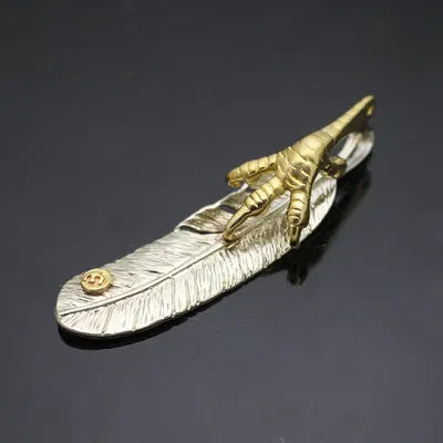EDC DIY Feather Umbrella Beads pendant Brass Knife Cendant Pendant Rope Copper Knife Rope Outdoors Knife Brass Accessories Tools